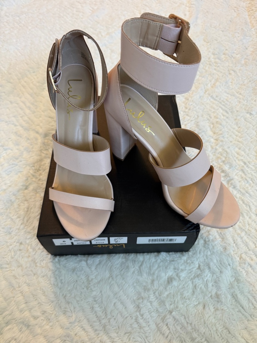 LuLu's | Margaret Light Blush Ankle-Strap Heels